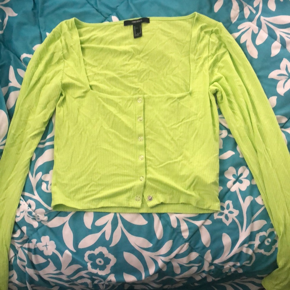 Neon Green Crop Top